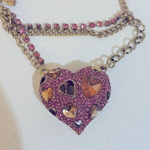Betsey Johnson NWT Heart jewels necklace
